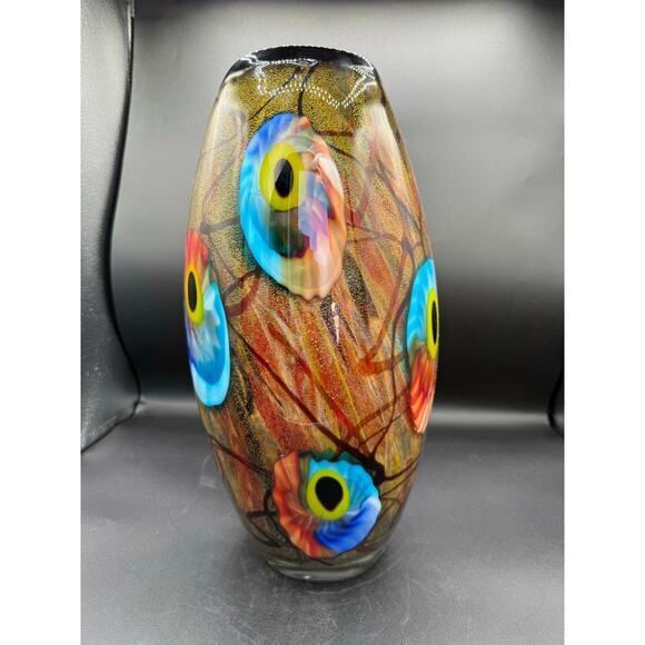 Dale Tiffany Large Art Glass Vase - Picture 4 of 8